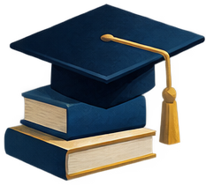 Books and a graduation cap