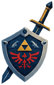 A fantasy shield and sword